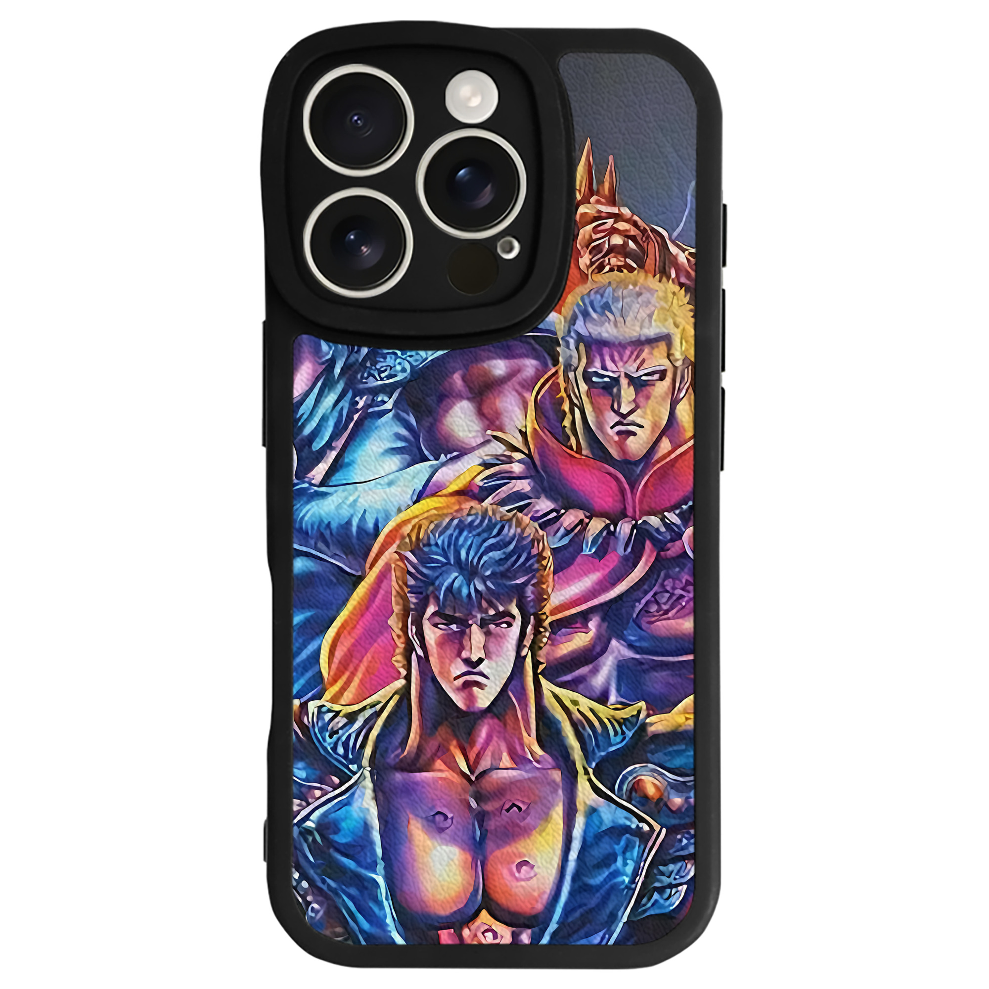 （画像用） 北斗の拳 Fist of the North Star 【iPhone 16シリーズ対応】シリコンスマホケース（レザー調） 材質：シリコン